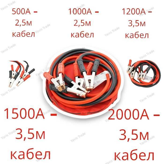 Кабели за прехвърляне на ток, 5 варианта