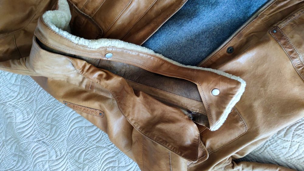 Марково мъжко яке от агнешка кожа Pierre Cardin