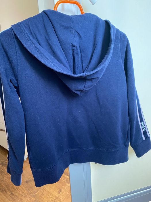 Pulover Polo Ralph Lauren, 8-10 ani, unisex, albastru, bumbac, fermoar