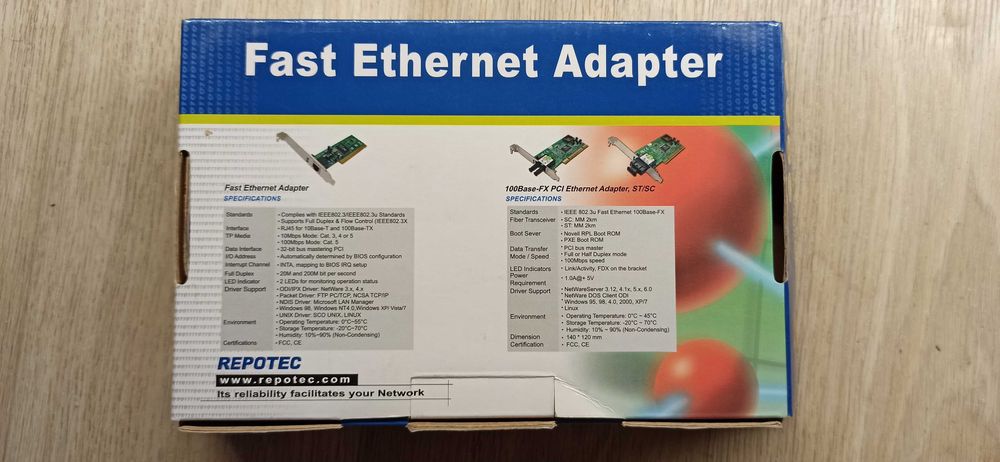 LAN карта Repotec 10/100Mbps