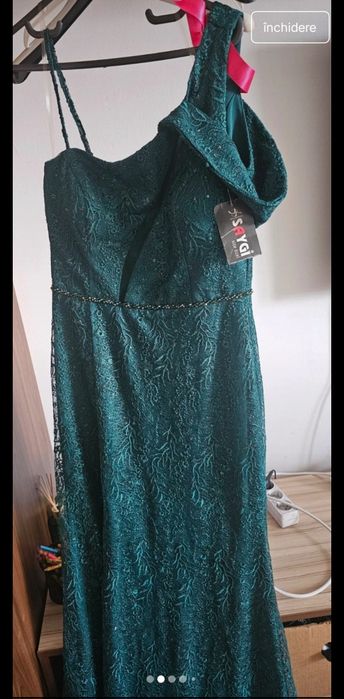 Rochie elegantă,  culoarea verde smarald