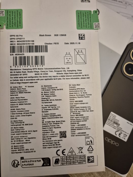 OPPO A5 Pro 5G 8GB/256GB, black/Brown Nou Garantie
