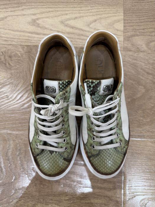 Кеды Nursace с питоновой вставкой