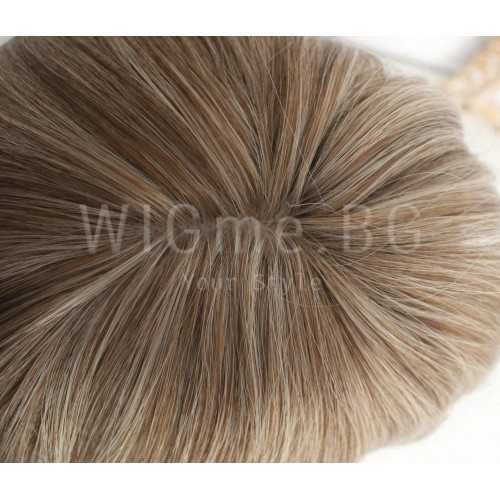 Дълга руса перука на вълни с бретон Беатрис