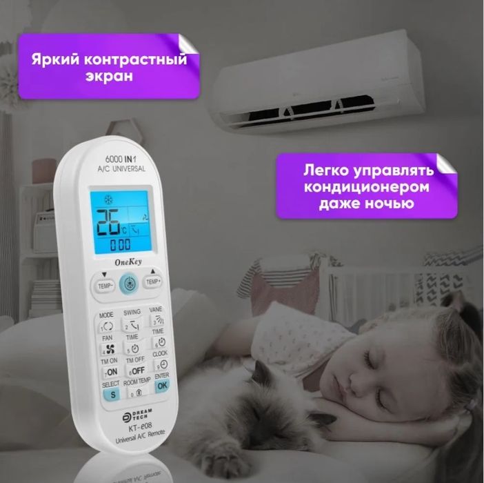 Пульт ДУ для кондиционера универсальный KT-E08