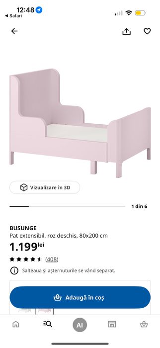 Pat ikea fetite+ saltea