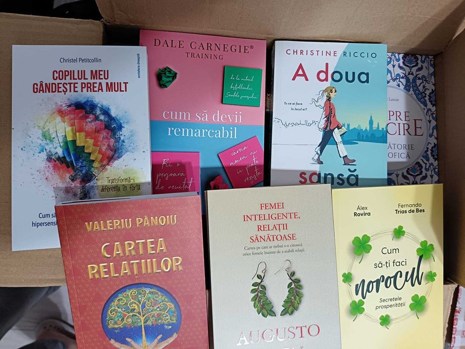 Biblioteca mare - 7 cutii pline de carti + 1 cadou