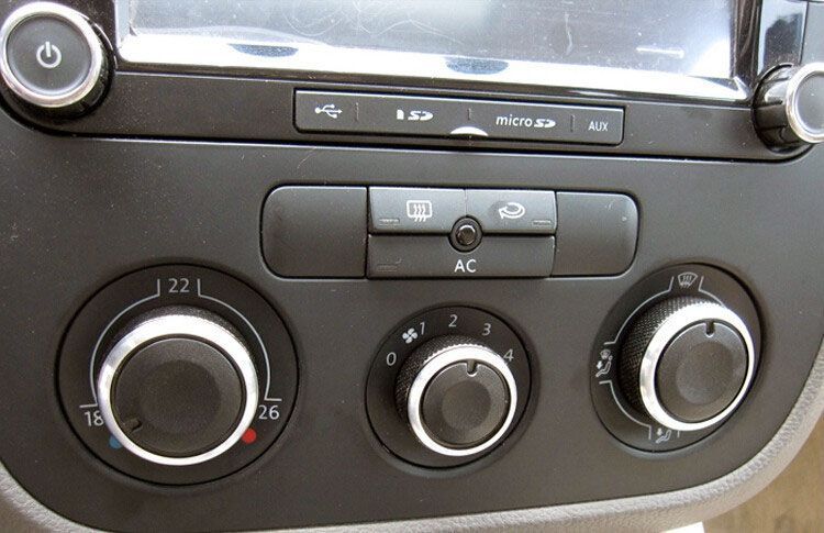 Butoane metalice rotunde aer A/C - VW Golf 5, Passat B6; Octavia 2 etc