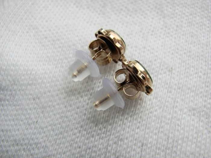 cercei aur 14k nephrit jade