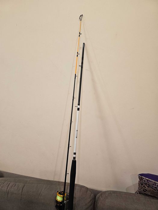 пръчка за море и тролене  Окума ,дълги 2,59,с макара и плетено влакно