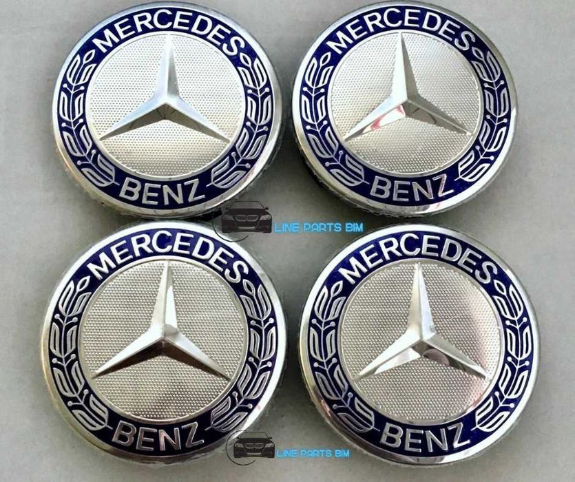 Set 4 Embleme Jante Mercedes Benz 75mm Diferite Culori,Capace Roti AMG