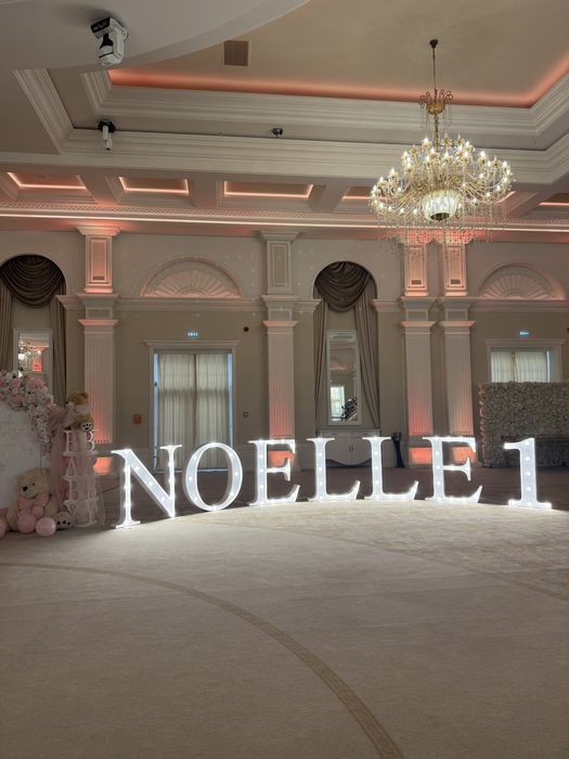 Litere și cifre volumetrice luminoase - nuntă - botez - aniversări