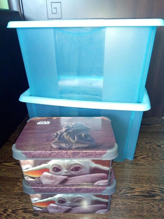 Големи кутии за съхранение FROZEN и STAR WARS/прозрачни кутии