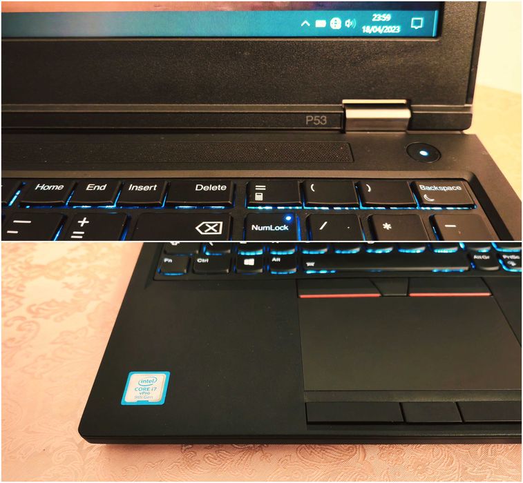 NVIDIA Quadro T1000 4GB DDR5/Intel Core i7-9400H/16GB RAM/256GB SSD NVMe/15.6 Full HD IPS/Lenovo ThinkPad P53 лаптоп WorkStation работна станция