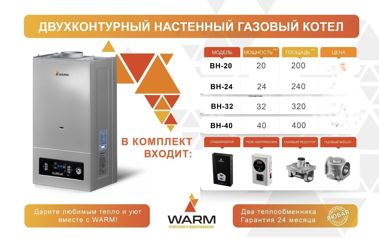 Газовый котел warm