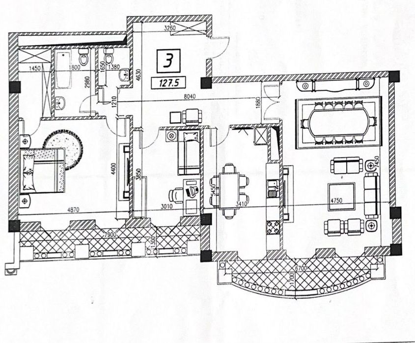 Квартира ЖК Glinka Premium 4/11/12 129 м2