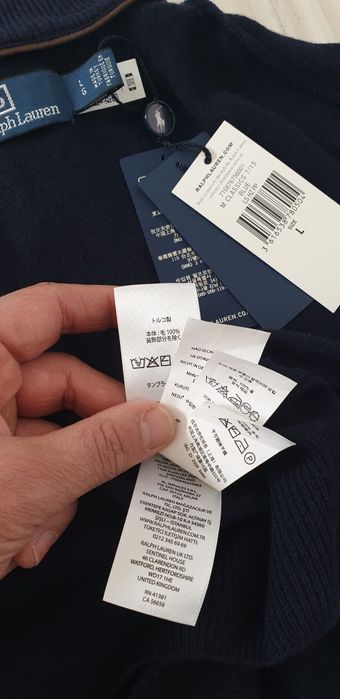 POLO Ralph Lauren Cardigan Merino Knitted Half Zip L НОВО! ОРИГИНАЛ!