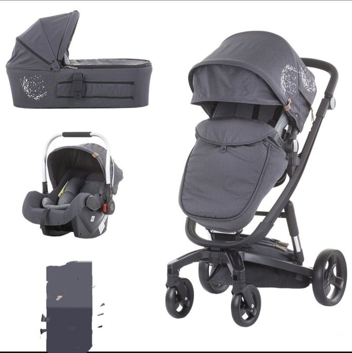 Carucior Chipolino electra 3 in 1 cadru negru
