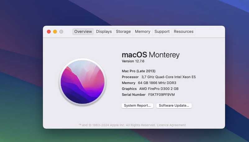 Mac Pro Xeon 3.7 Ghz | 64GB RAM | SSD