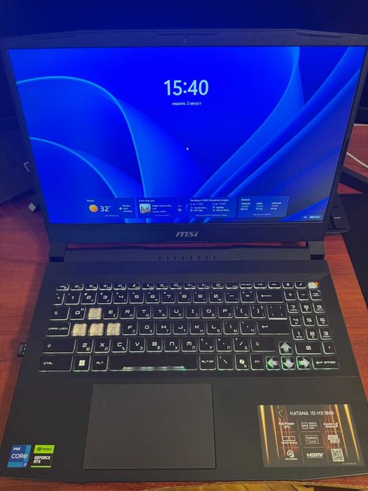 MSI Katana 15 MaxOut | Геймърски Лаптоп | Gaming Laptop | Full setup