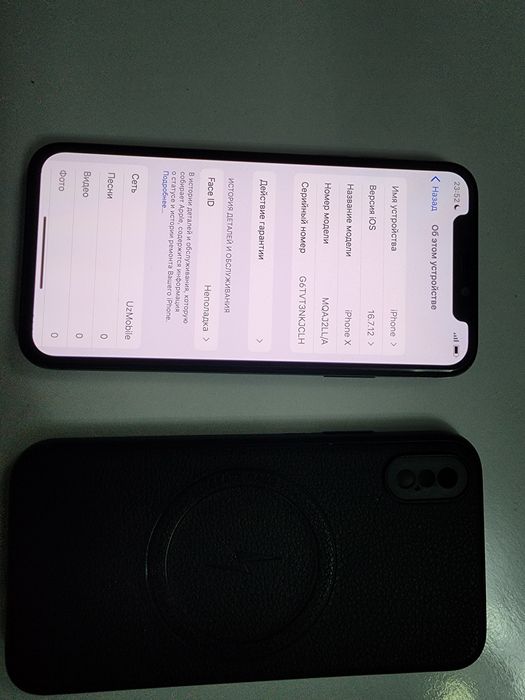 Iphone X Black LL/A 64GB Batareka 100% Uselenniy