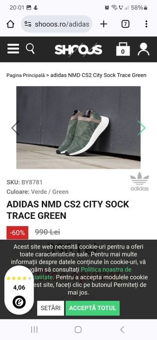 Adidași noi, verzi 36 sau gri nr 36,39, 41 ,pret 200 lei