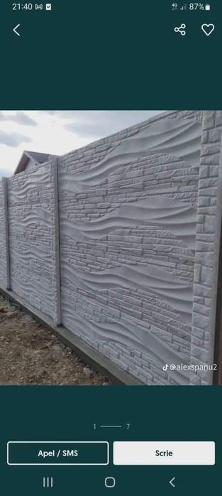 Montez și vând gard de beton