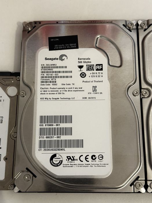 HDD 1TB, 500GB, 3.5inch