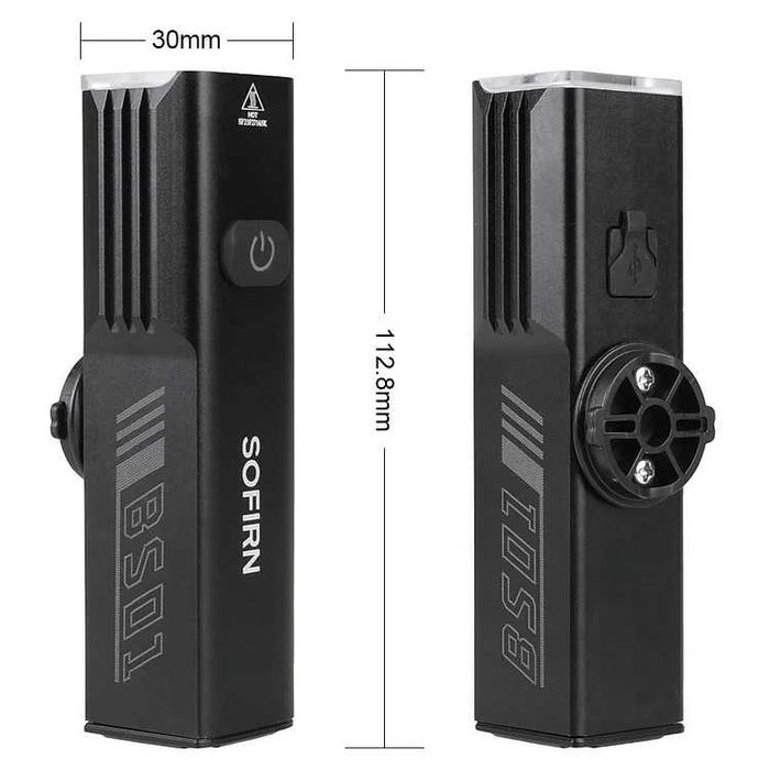 Lanterna LED far bicicleta Sofirn BS01 de 2000 lumeni la 277 metri