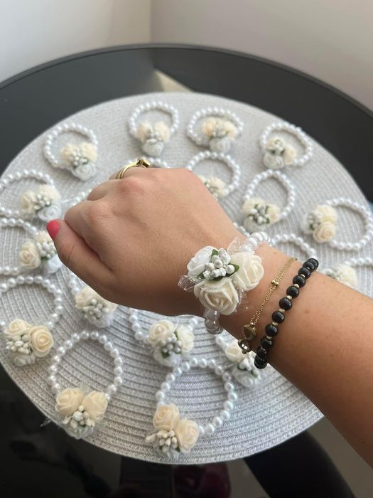 Сватбени гривни с перли