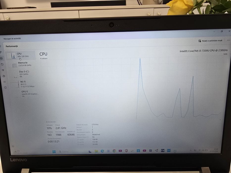 Laptop Lenovo V510 i5 generația 7 / SSD / Windows 11