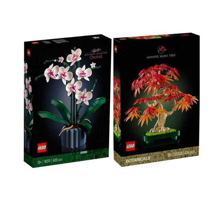 Lego Icons 10348, 10311  - Japanese Red Maple Bonsai Tree, Orchid