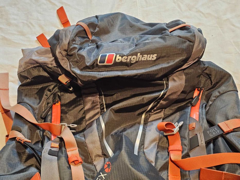 rucsac munte drumetie Berghaus 60L 60 60+15 Bioflex stare foarte buna