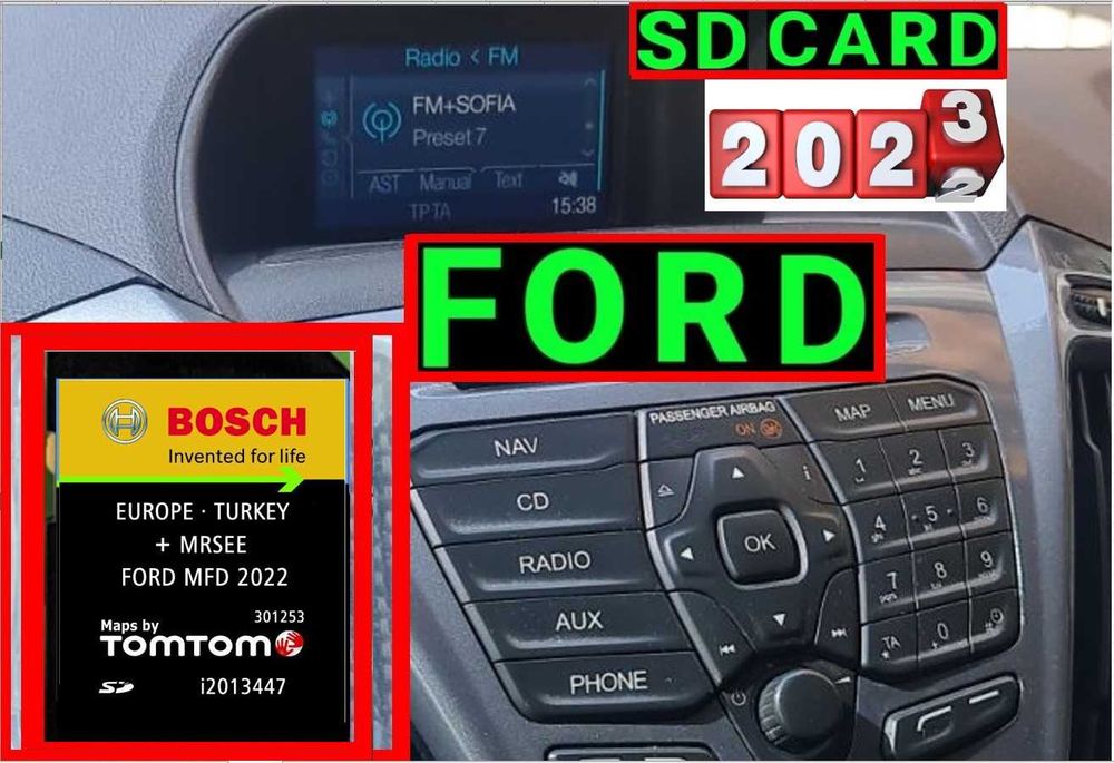 ФОРД 2022 SD карта FORD MFD card ъпдейт навигация Fiesta Focus KugaMAX