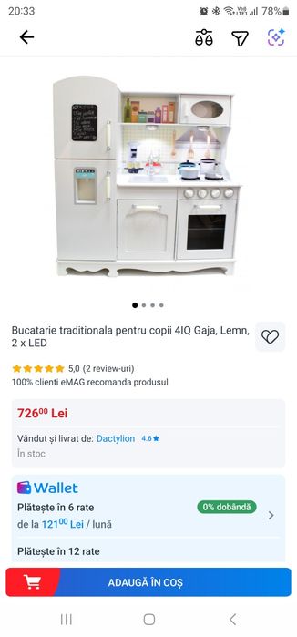 Bucatarie pentru copii din lemn