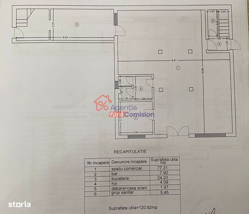 Spatiu Comercial, 114mp, Podul de Fier, 1450 euro