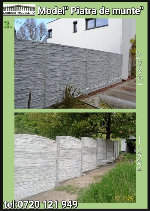 Garduri din panouri beton armat. Transport gratuit acum.