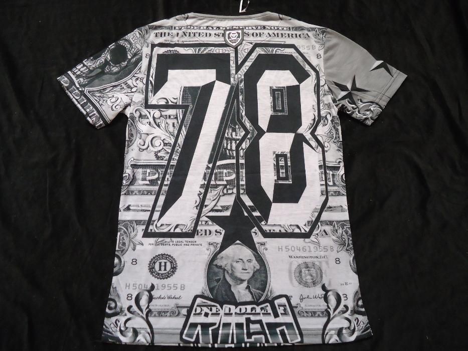 Tricou maneca scurta barbati bancnota 1 $ cap mort PP