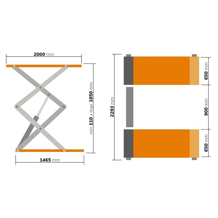Elevator auto tip foarfeca, model de suprafata, 3T - STD-5430 400V
