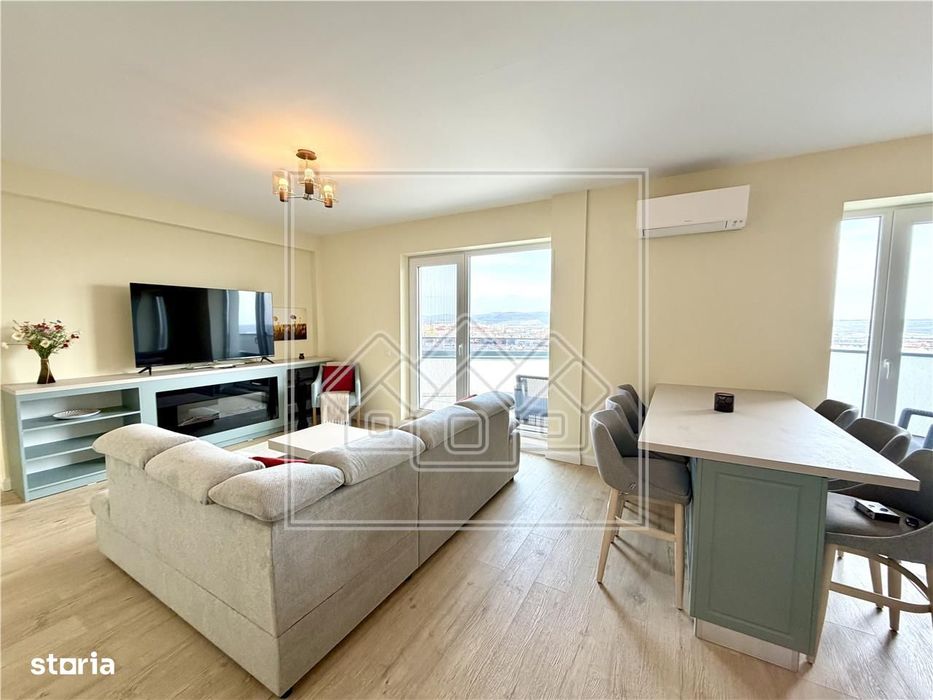 Penthouse nou - 87 mp utili, terasa 100 mp - mobilat si utilat modern