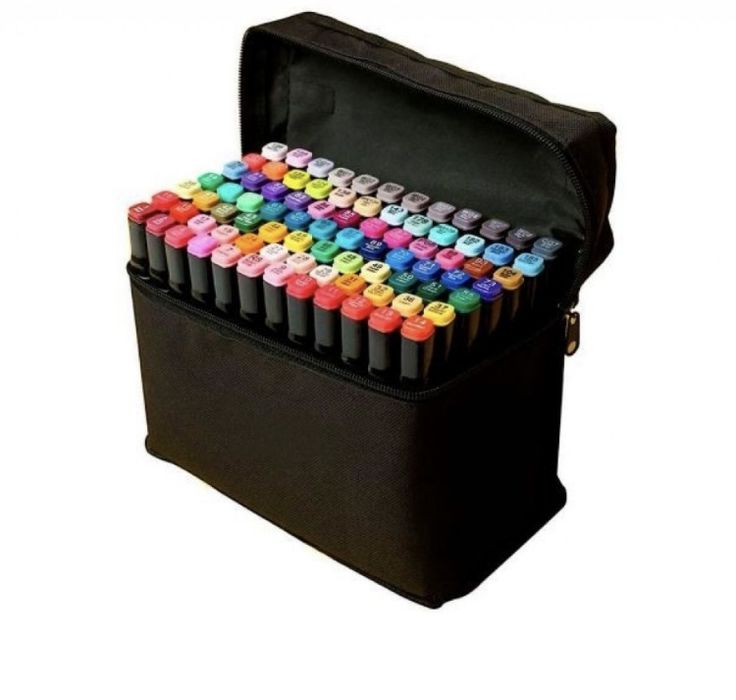 Двустранни маркери с калъф за съхранение