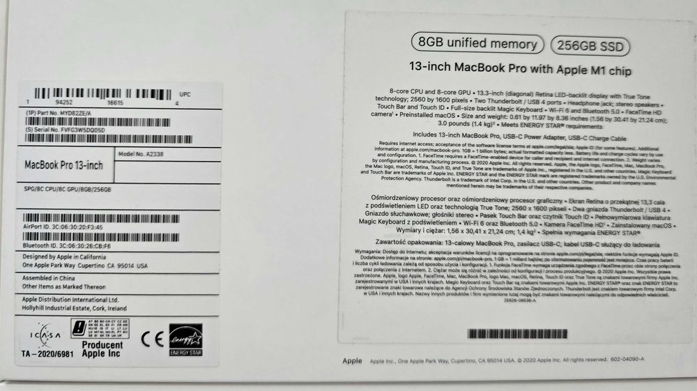 Cutie MacBook Pro M1 13", 8GB, 256GB, Space Gray