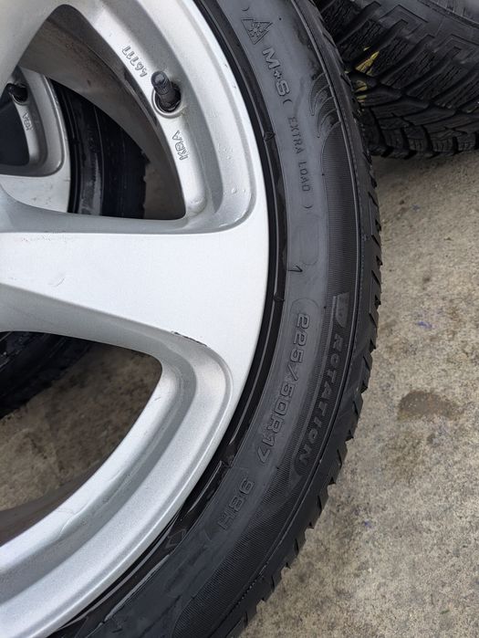 Jante roti Borbet 5x112 R17 + anvelope iarna 225 50 R17
