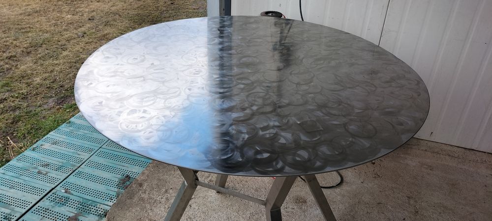 Masa din inox pentru Casă și grădina cu diametrul de 120 înălțime h 97