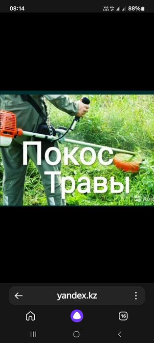 Покос травы спил деревьев