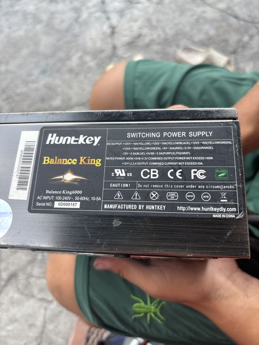 Блок питания Huntkey 600W