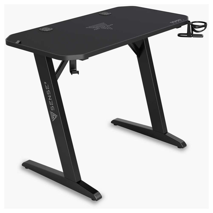 Гейминг бюро SENSE7 Nomad Classic, черен, 100x50cm