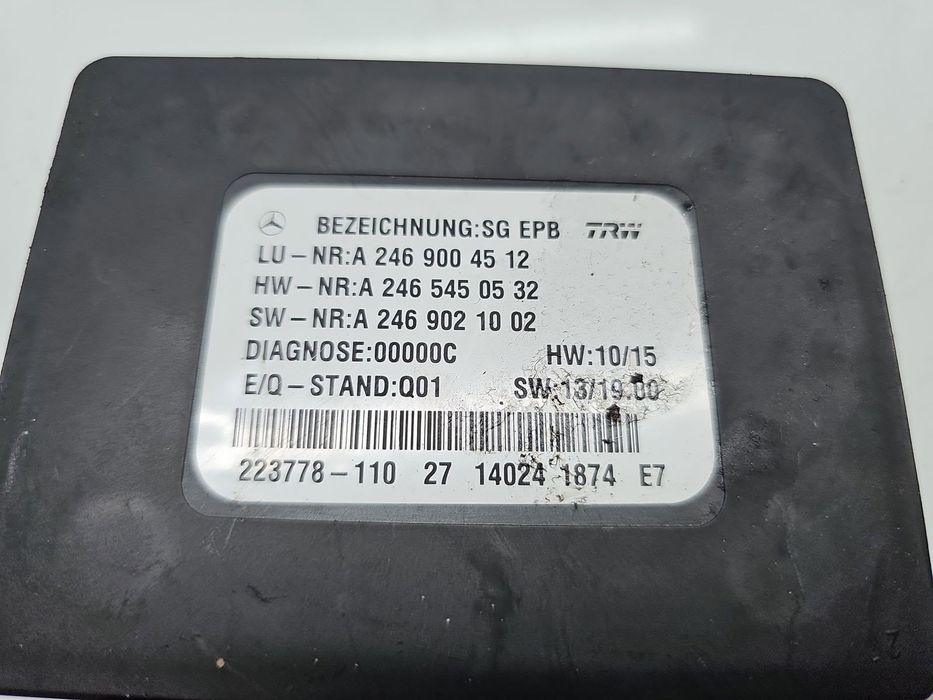 Calculator frana de mana Mercedes Clasa B (W246) [Fabr 2011-2018] A246