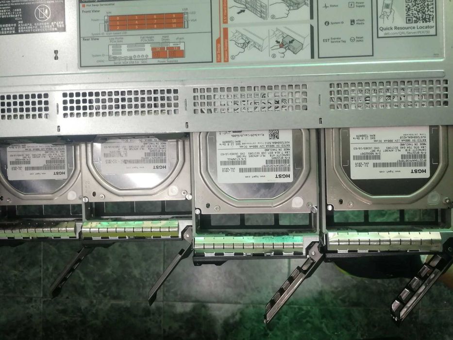 Продавам сървър на Делл - Dell PowerEdge R730dx 12xLFF + 2xSFF - 32GB DDR4 - 49TB дискове