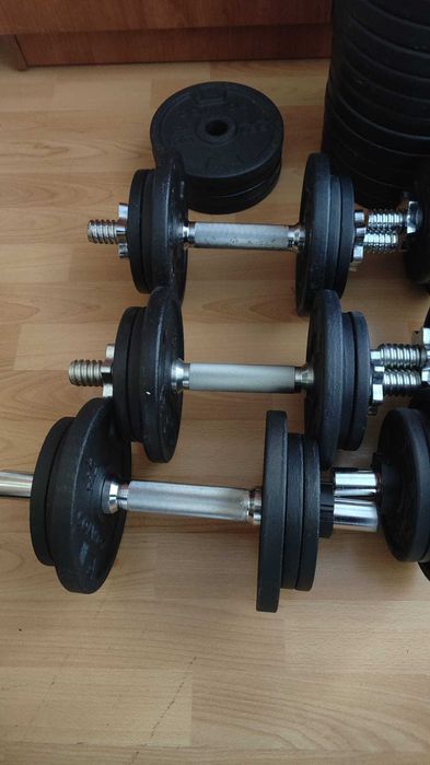 Set gantere 10kg si discuri Domyos 2kg 5kg